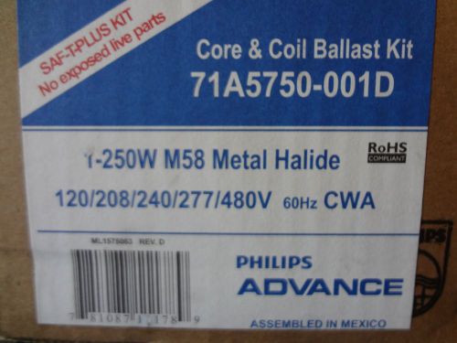 New Phillips Advance Core &amp;Coil Ballast Kit 71A5750-001D Free Shipping