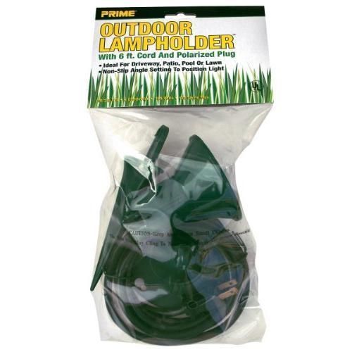 Floodlight Holder 6 Foot cord 18/2 Outdoor Lawn &amp; Garden Sign Security FLH10506