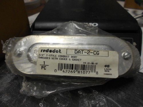 New red dot t-style condulet with cover dat-2-cg for sale