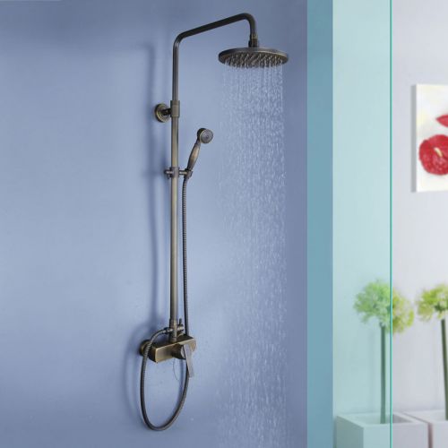 Modern antique brass shower system rainshower head &amp; hand shower free shipping for sale