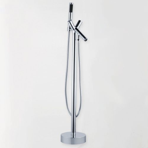 Modern Two Handle Free Standing Bathtub Filler Shower Faucet Tap Free Shipping