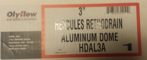 Olyflow 3 in. uflow hercules hdal3a retrodrain w/cast alum dome roof drain for sale