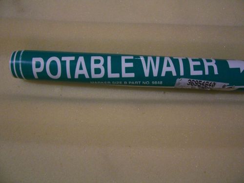 Lot of 2   WRAP AROUND PIPE MARKERS [ POTABLE WATER]   Size B