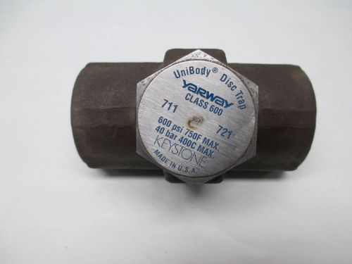 New yarway 711/721 keystone unibody disc trap steel 1in npt steam trap d332046 for sale