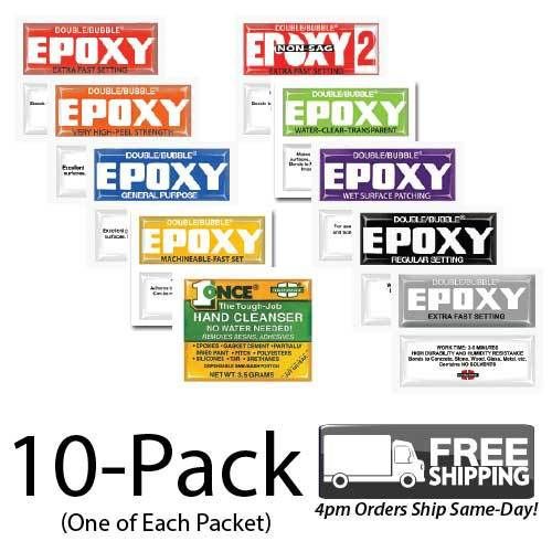 10-Pack - Hardman Double Bubble Variety Pack of All Epoxies