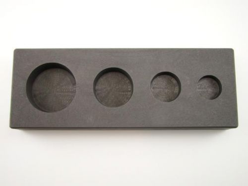 1-2-5-10 oz gold bar high density graphite round mold 4-cavities - silver copper for sale