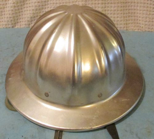 Vintage Aluminum Superlite By Fibre-metal Hard Hat With Wool Liner Head Protect