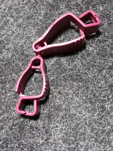 Handi klip glove guard clip for work great safety item - color burgundy maroon for sale