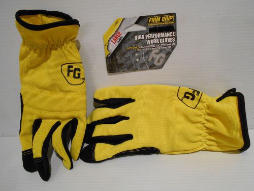 Gloves Mens Mechanics Work Large Yellow 1 Pair Firm Grip, Model 3101