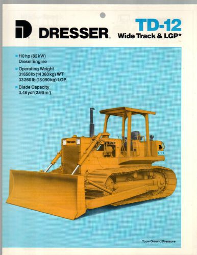 1989 DRESSER TD12 CRAWLER DOZER TRACTOR CONSTRUCTION EQUIPMENT BROCHURE CATALOG