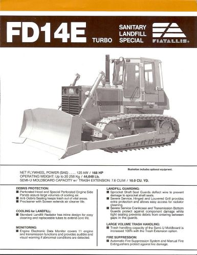 Equipment Brochure - Fiat-Allis - FD14E Turbo - Landfill Crawler Dozer (E1562)