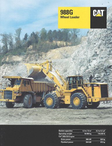 2000 CATERPILLAR 988G WHEEL LOADER  23 PAGE BROCHURE