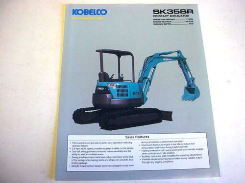 Kobelco SK35SR Compact Excavator Color Sheet                                  b2
