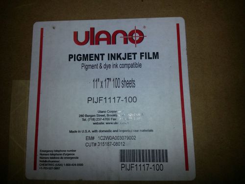 Ulano Pigment inkjet film PIJF1117-100    100 sheets, US $90.00 – Picture 0