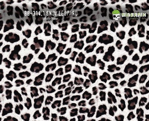 3 M (10 ft) Black Clear Leopard Cheetah Hydrographics Film Big Brain Hydro 50 cm