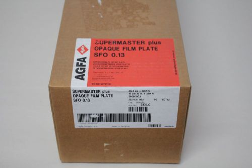 AGFA supermaster plus opaque film plate SFO 0.13 15 29/32&#034; X250&#039; exp 2006&amp;2007
