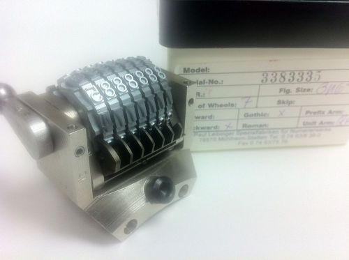 Leibinger rotary numbering head 21.2&#034; 7 digit 3/16&#034; riso s-8982 nc ab dick mona for sale