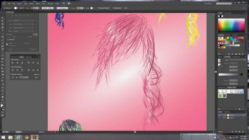 Fantasy Inspired Hairstyle Vector by Stone Graphic Art