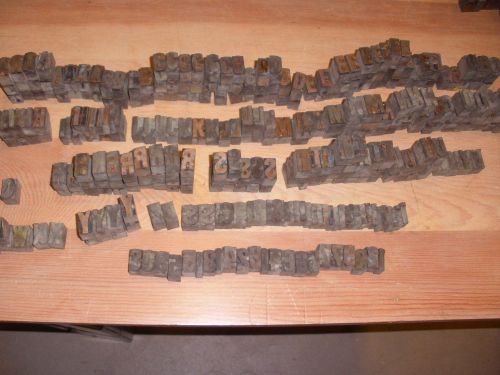 letterpress printers wood type Full ALPHABET/ NUMBERS/ Punctuation 341 pieces