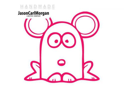 JCM® Iron On Applique Decal, Mouse Neon Pink
