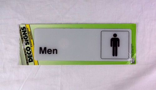 Hy-Ko Deco Sign Mens Restroom Self Adhesive 9&#034;x3&#034; Made in USA Product # D-4