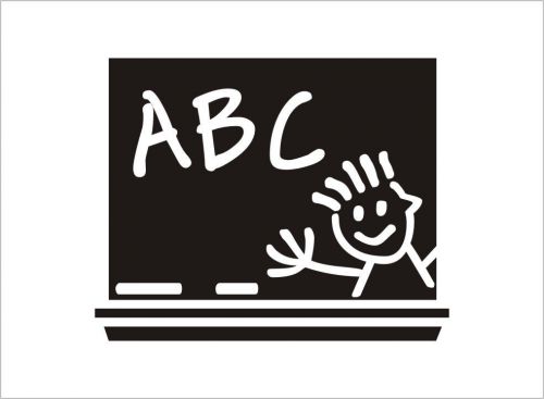 2x &#034;abc text + figure&#034;  funny car truck, bumper vinyl sticker decal fac-411 b for sale