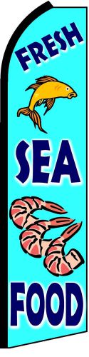 FRESH SEA FOOD  X-Large Swooper Flag - Blue/Blue