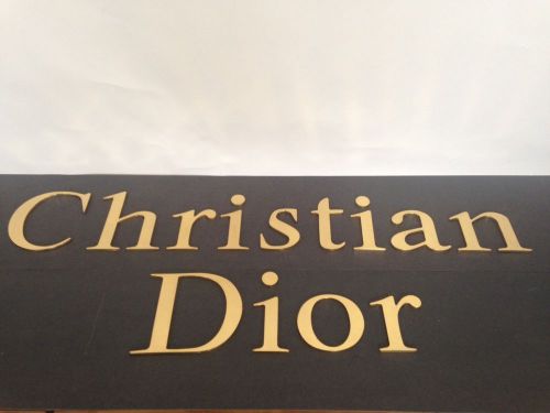 CHRISTIAN DIOR Cast Brass BOUTIQUE Display LETTERS Paris LUXURY Store SIGN RARE