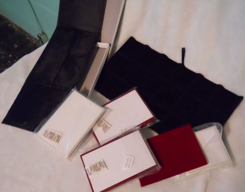 LOT OF ASSORTED VELVET DISPLAY BOARDS BURGANDY BLACK IVORY