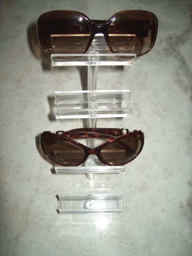 4 TIER CLEAR ACRYLIC BUSINESS CARDS EYE READING SUNGLASSES GLASSES DISPLAY STAND
