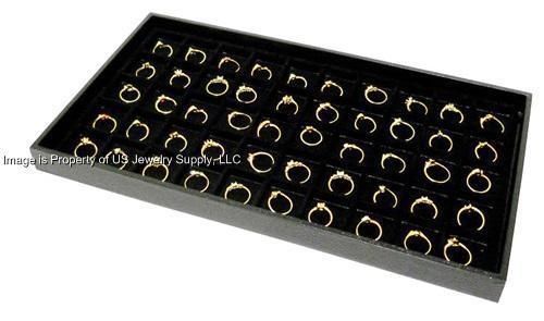 1 Black Tray 50 Space Black Charm Ring Body Jewelry Display