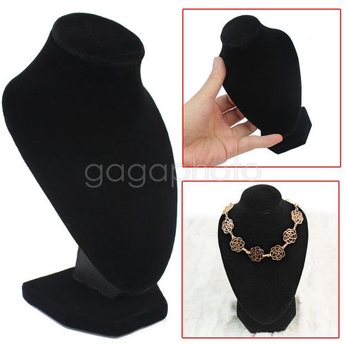 Black Mannequin Necklace Jewelry Pendant Display Stand Bust Holder Show Decorate