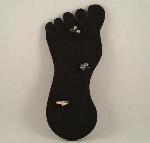 Foam Toe Ring Display, Black Foot 7 1/2&#034;W x 3 1/4&#034;D x 1/4&#034;H 