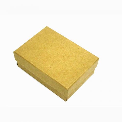 50pcs Kraft Cotton Filled Jewelry Gift Boxes Cotton Filled  3 x 2 1/4