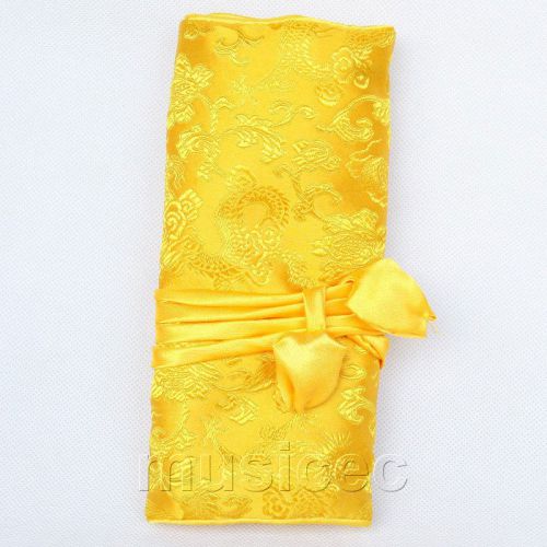 handmade silk yellow colors Jewelry bags pouches roll T783A11