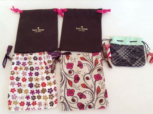 5 Fabric Jewelry Pouch Bags
