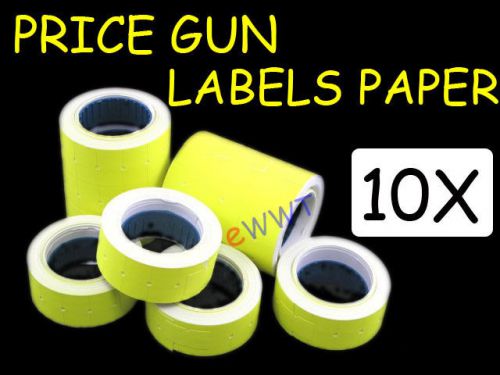 5000 pcs new yellow label paper tag for motex mx-5500 price gun labeler zvot314 for sale