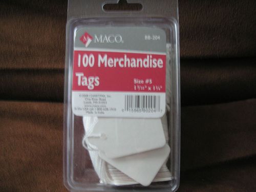 MACO MERCHANDISE TAGS #BB-204 SIZE #5   1-3/32&#034; x 1-3/4&#034;
