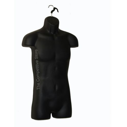 Male W/ Hips Mannequin Form Manniquin Hanging Manekin Dress Black Color