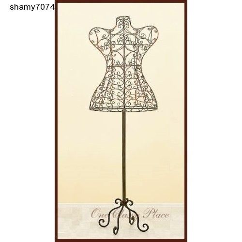 Wrought Iron Dress Form Metal Mannequin Stand Decor Display Body Wire Decorative