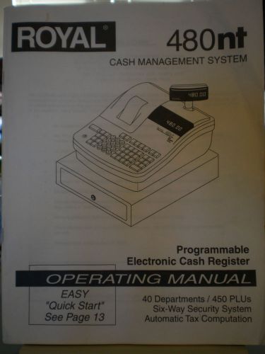 Royal 480nt Programmable Electronic Cash Register Operating Manual