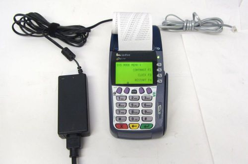 Verifone Omni 3740 POS Debit Credit Card Terminal + Power Adapter 53006
