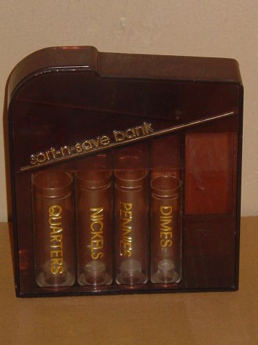 SORT-N-SAVE COIN SORTER BANK MADE IN MACAO WITH ALL (4) TUBES