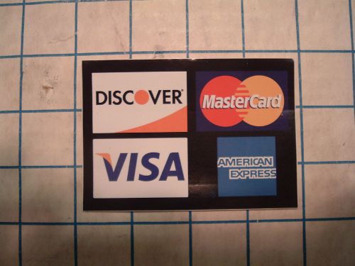 DISCOVER VISA MASTERCARD american express CREDIT CARD debit DECAL STICKER NEW