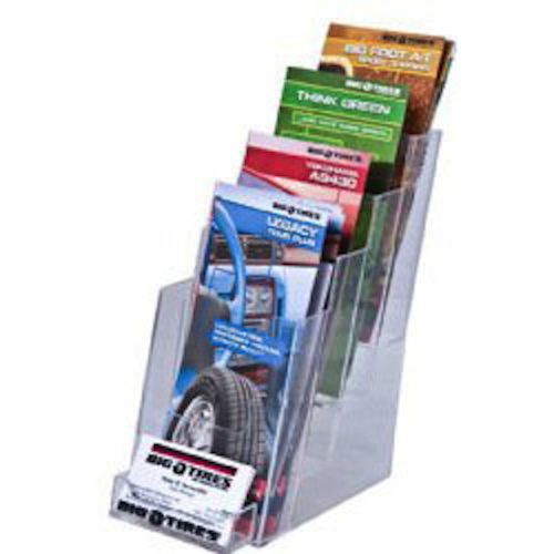 4x9 Brochure Holder 4 Tiers with Business Card Pocket  Lot of 15  DS-LHF-P104-15