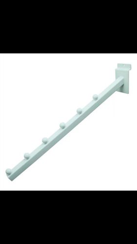 Slatwall 6 Ball Waterfall Faceout Square Tube Fixture - White - 10 Pieces