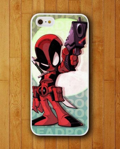 New Marvel Deadpool Red Gun Case cover For iPhone and Samsung galaxy