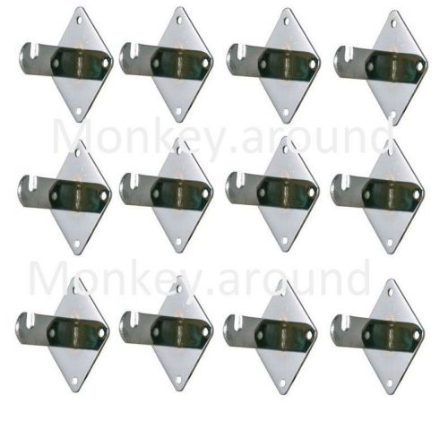 Gridwall chrome mount display brackets for grid slat grid panels box of 12 pcs for sale