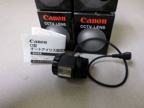 (4) Canon TF2812D DC-Iris 1/3&#034; 2.8mm F1.2 CS Mount