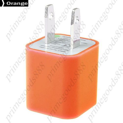Universal USB Pin Plug US Power Adapter AC Wall Charger Charge Plugs Orange